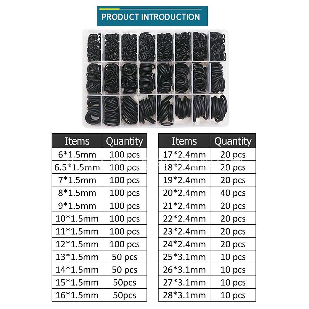 Набор ассорти Высокое давление С пластиковой коробкой Эластичная лента Уплотнительные кольца Уплотнительные прокладки Шайбы