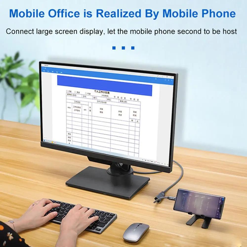 Кабель USB C - HDMI 4K 60 Гц Type C - HDMI-совместимый преобразователь Type C - HD TV Display Adapter для ноутбука, ПК, планшета, телевизора, MacBook