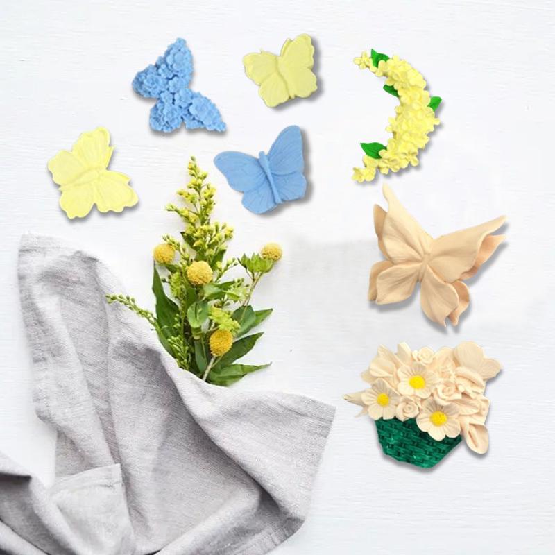 1 шт. Сахарная бабочка, самодельная свеча, мыло, бабочка, цветок, инструменты для изготовления форм, 6 стилей