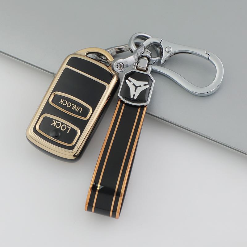 Premium Soft TPU Car Key Case Cover Shell for Mitsubishi Outlander PAJERO V73 Eclipse Arion Colt Key Rings Keychain Bag