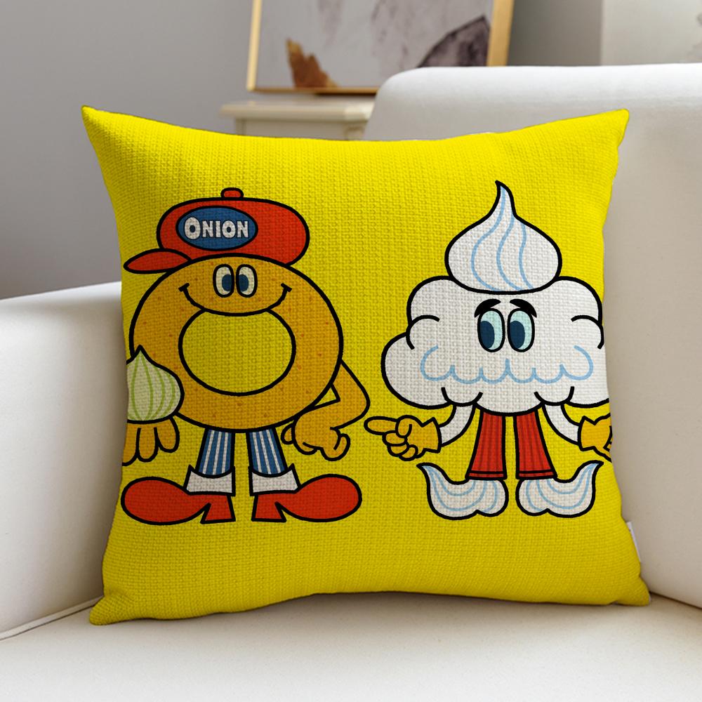 Unique TToru FukudaS Cushion Cover Breathable and skinfriendly linen pillowcase square removable and washable cushion