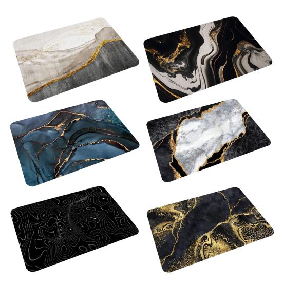 Мраморный ковер, мягкий нескользящий впитывающий коврик для пола, абстрактный современный коврик для прихожей, придверный коврик для ванной комнаты, кухни, спальни, гостиной, декор