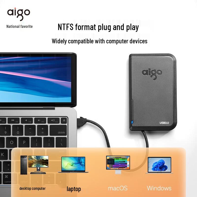 Aigo HD806 4 ТБ Портативный Внешний Жесткий Диск USB 3.0