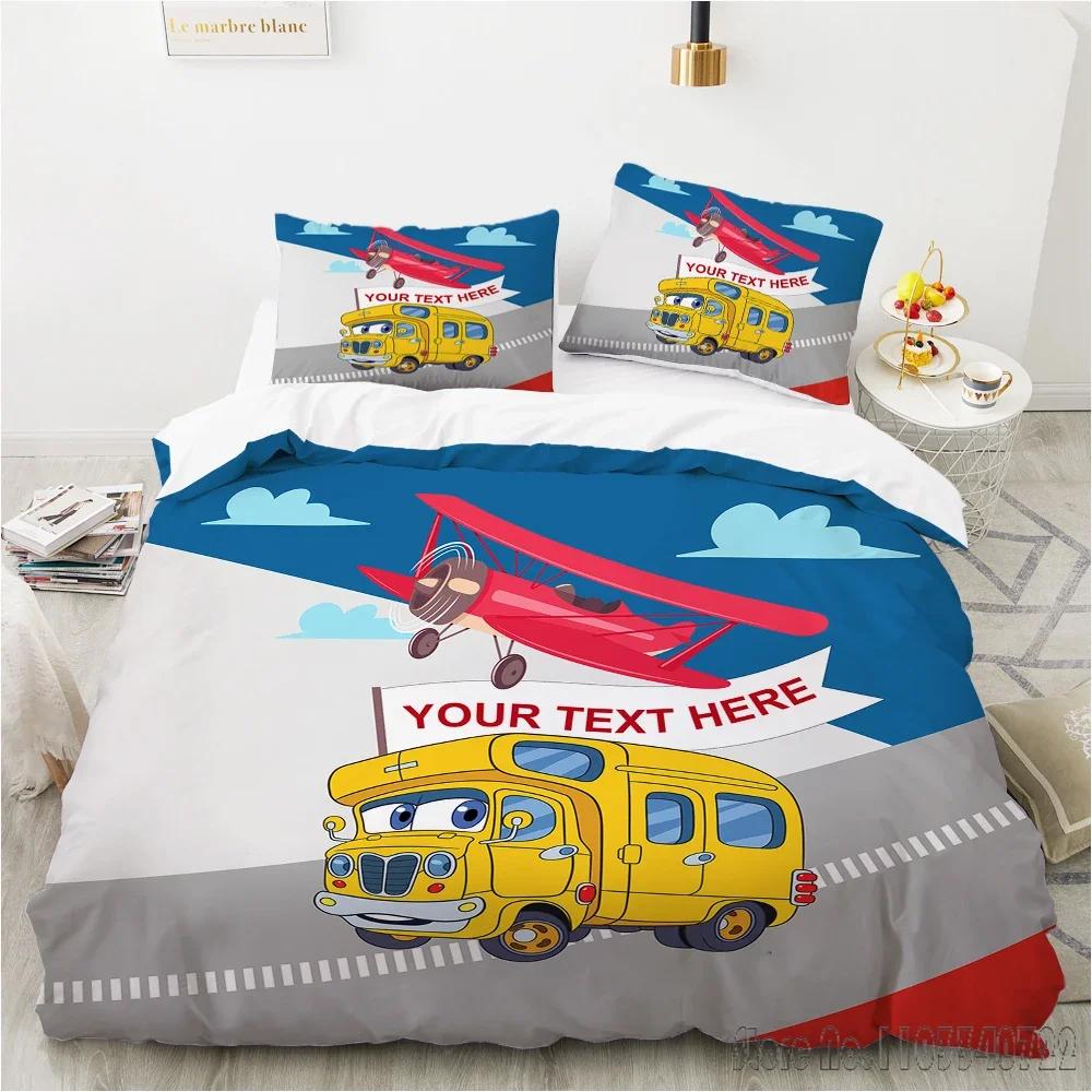 Cartoon Fast Speed Car King  Duvet Cover Set HD Comforter Cover for Kids Bedding Sets Bedclothes Bedroom Decor