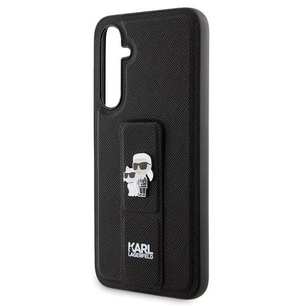 Karl Lagerfeld Чехол Gripstand Saffiano Karl&Choupette Pins для Samsung Galaxy S23 Fe - черный