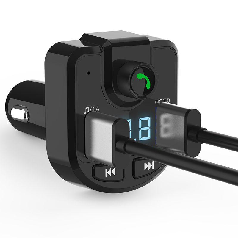 Премиальный Беспроводной FM-передатчик Bluetooth Музыкальный Плеер Bt36 С Двумя USB-портами для Зарядки для Максимального Удобства