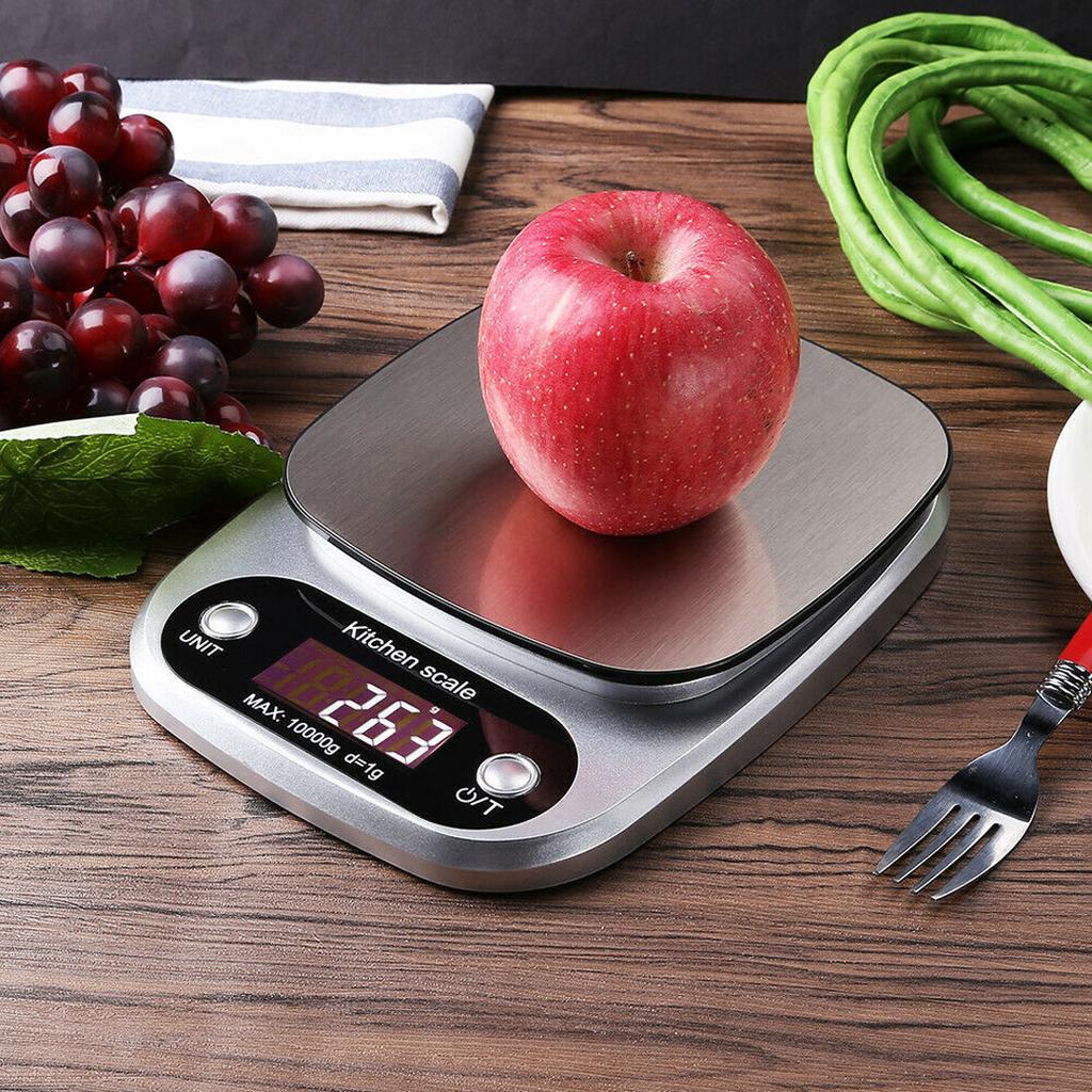 New 10kg/1g Accurate Electronic Scale Digital Stainless Steel Kitchen Food Scale