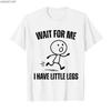 Подожди меня, у меня маленькие ножки Забавный Беговой Мем Футболка Для Мужчин Женщин 100% Хлопок Футболки С Коротким Рукавом P721