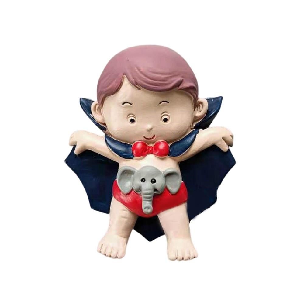 Cartoon Cute Funny Swimming Boy Girl Clown 3D Resin Design Refrigerator Stickers Home Kitchen Sticky Notes Decorations Gifts