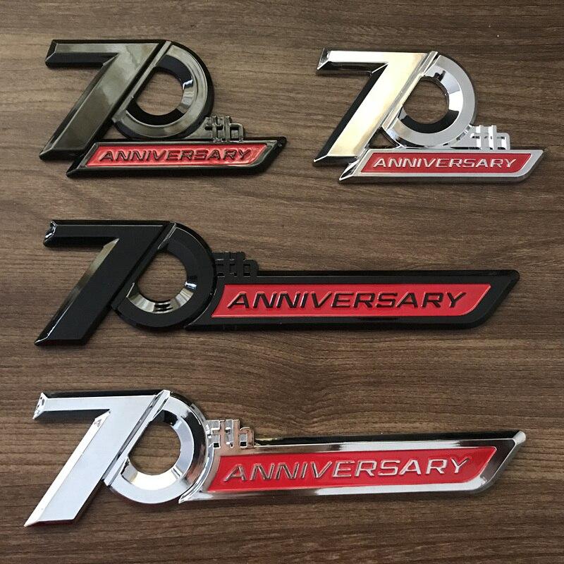 Для Toyota Land Cruiser LC120 LC150 LC200 LC300 2 шт./лот 70-летие 3D хромированная боковая эмблема значок багажника наклейка украшение