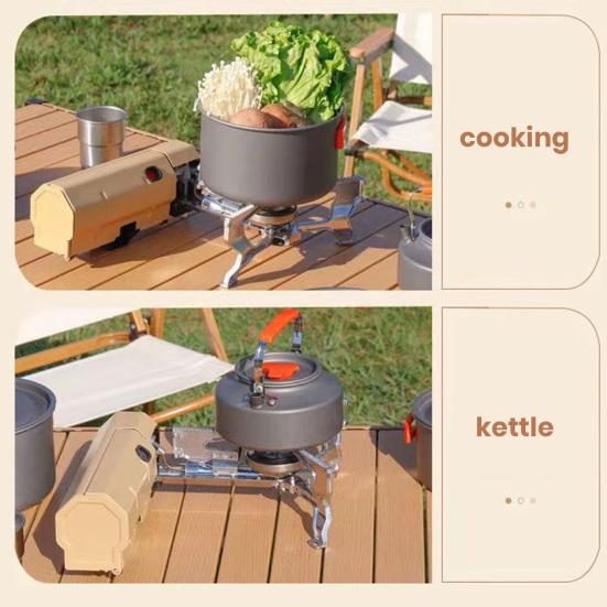 Camping Gas Stove Flame Intensity Adjustable Wind-proof Portable Travel Use Picnic Burner 2600W Folding Stove