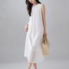 Lyocell Soft Round Neck Sleeveless Vest Dress