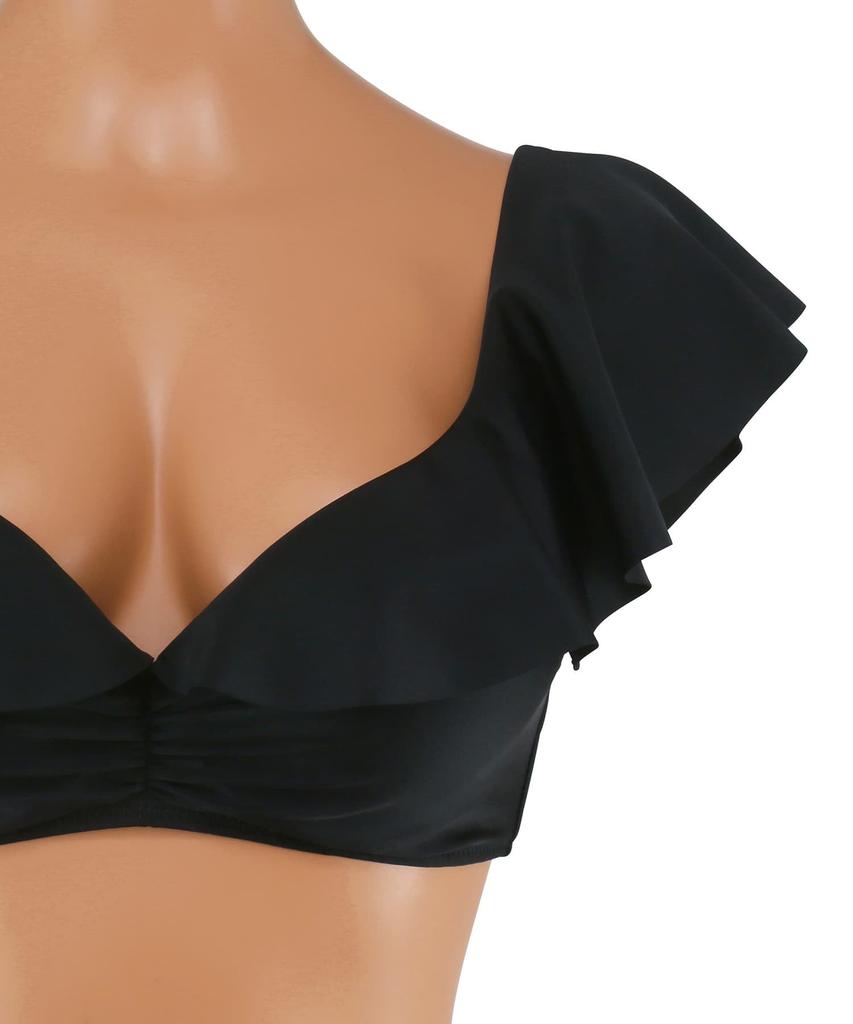 Swimwear Bikini Lightweight and Flattering Wire Bikini Black [Sanai Paradise] Set, [Easy-to-wear Swimsuit] 55-53-3-1657