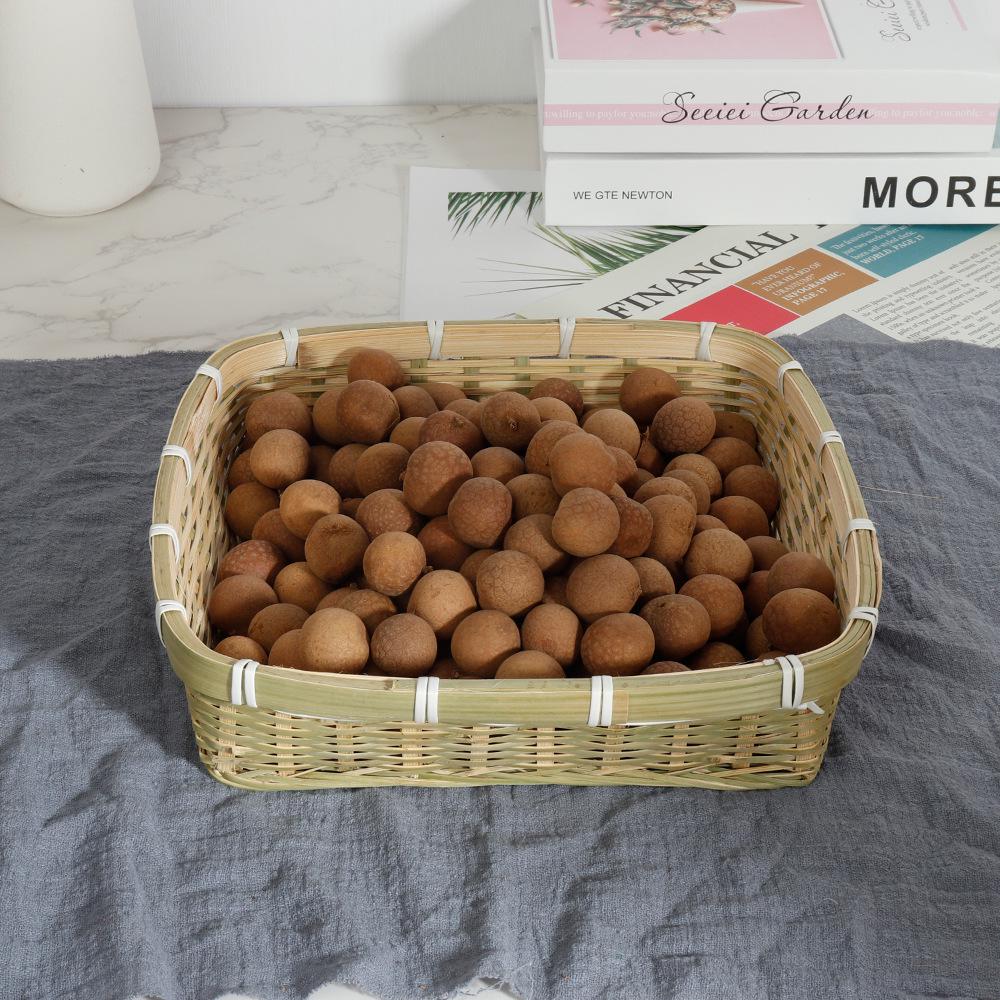 Квадратная корзина из бамбука для хранения на кухне и в гостиной