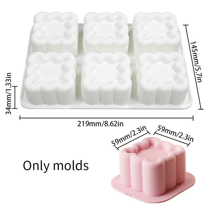 Food Grade Silicone Mousse Molds Round Square Heart-shaped Pentagram Shaped Cake Molds Reusable Baking Cake Molds Kitchen Tool