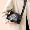 Women's Shoulder Bag Famous Brand Elephant Embroidered Female Messenger Bags Wallet High Quality Leather Girl