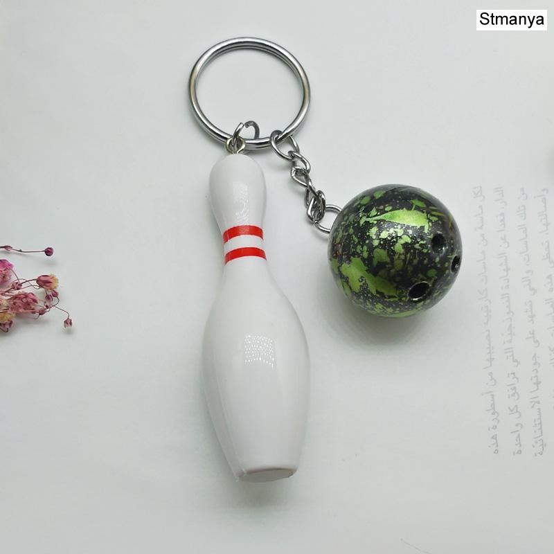 New Design Bowling metal Keychain Car Key Chain Key Ring Sports Keyring pendant For Man Women Gift #1-17164