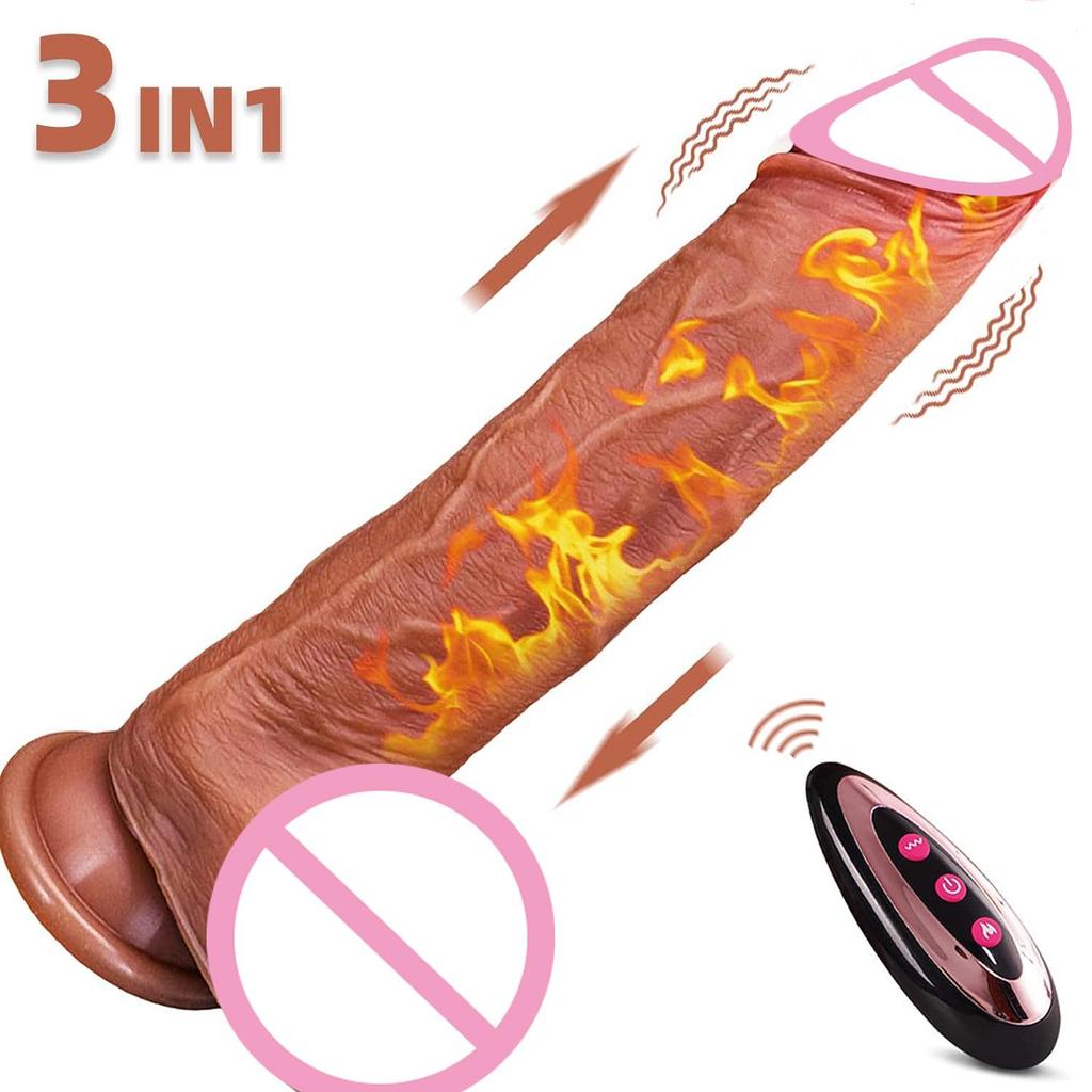 Sex Toys Realistic Dildo Vibrator for Women Heating Big Cock Remote Control Penis Telescopic Vibrators Anal Female Stimulator