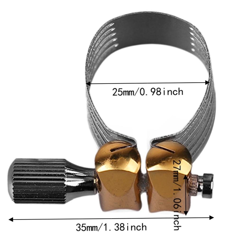 Silver+Golden Saxophone Ligature Stainless Steel Replacement Ligature For Alto Saxophone