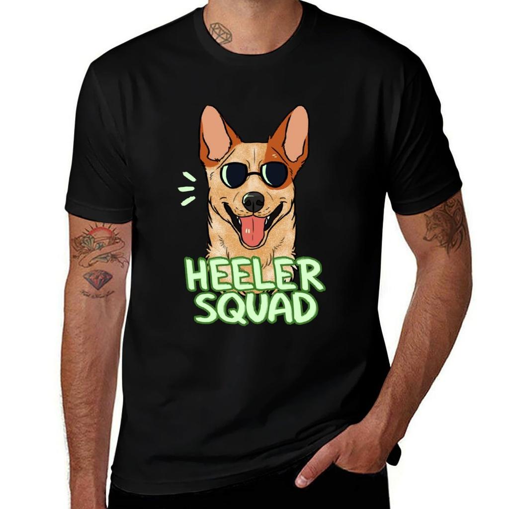 Heeler Squad Red Tshirt All Match Basic Short Sleeve Top