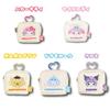 Hatakeyamashoji Sanrio Куроми Костюм Динозавра Мини-кошелек с карабином Пушистая аппликация Кошелек для монет Брелок