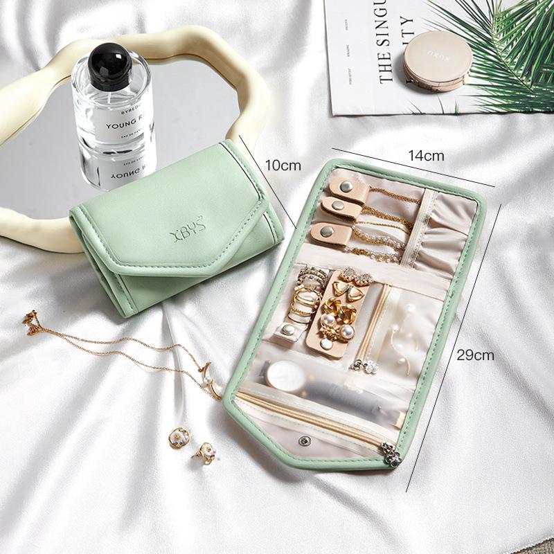 Популярный Складной Рулон для Ювелирных Изделий Дорожный Органайзер Портативный для Путешествий Серьги Кольца Бриллиантовые Ожерелья Броши Сумка для Хранения