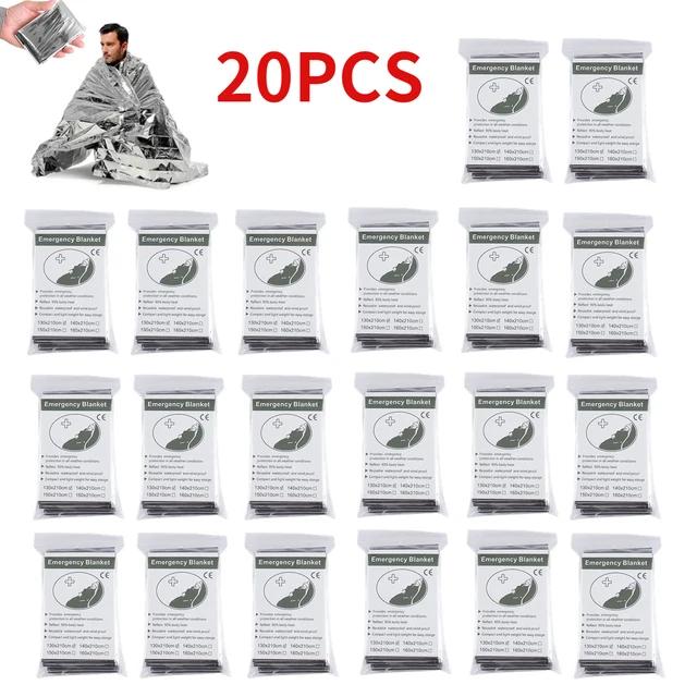 5-30 шт., одеяло для выживания в чрезвычайных ситуациях, аптечка первой помощи, водостойкая водонепроницаемая фольга, термоодеяло для кемпинга, военное одеяло, хит продаж