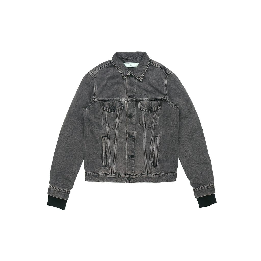 OFF WHITE SS19 Джинсовая куртка Мужская Серая OMYE019R19C270120888