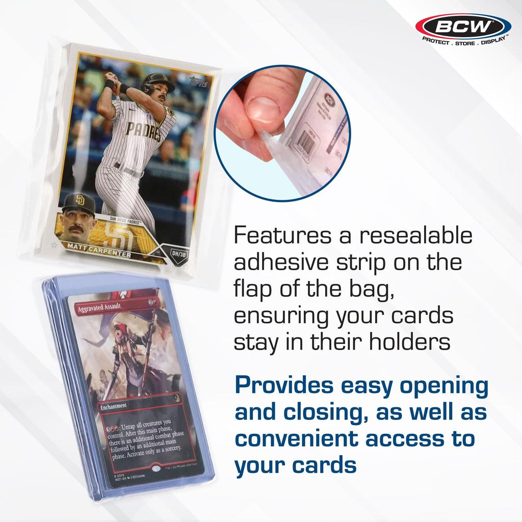 BCW многоразовый набор команд сумка 3 X 4 бейсбол футбол баскетбол хоккей гольф одинарная спортивная карта верхняя загрузка спортивные карты коллекционные принадлежности BCW 3/8 (5