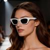 Vintage Cat Eye Small Frame Sunglasses Unisex UV Protection High Sense Fashion European American Retro Outdoor Driving Beach Sun Glasses