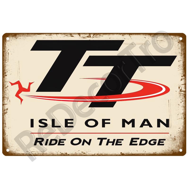 TT Races Vintage Wall Poster Vintage Retro Wall House Restaurant Decoration Plaque Metal Wall Decor Art Metal Sign Tin Sign ISLE
