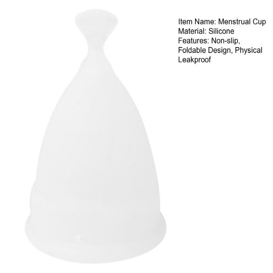 Period Cup Non-slip Prevent Gynecological Diseases No Side Effects Foldable Design Washable Physical Leakproof Reusable Women Period Menstruation