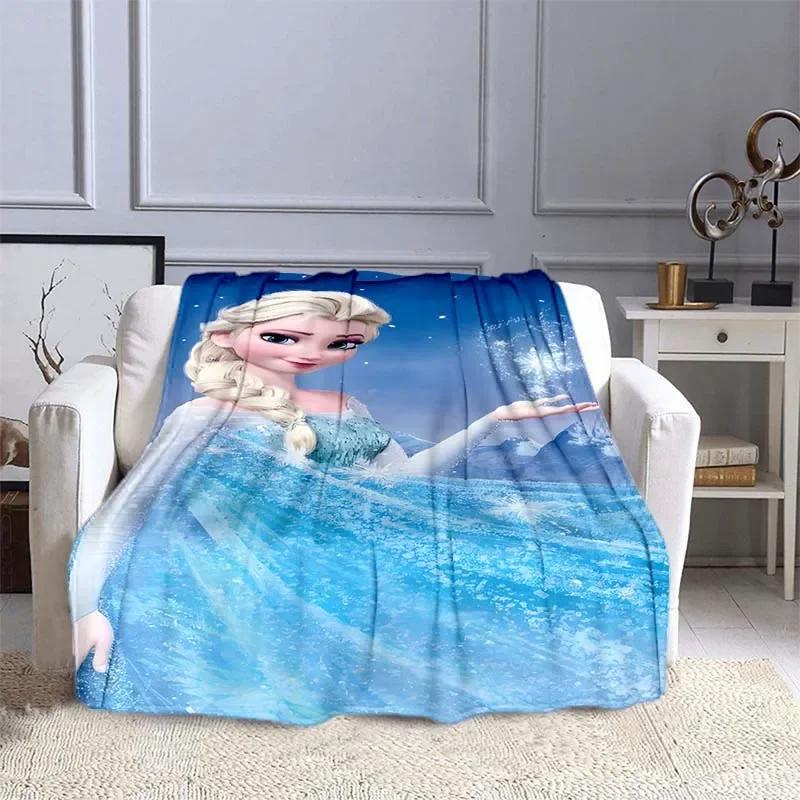 Одеяло Disney Frozen Эльза Принцесса для дивана размера кинг-сайз, милый мягкий фланелевый плед, пушистое одеяло для кровати, одеяло для новорожденных, зимнее одеяло, подарок