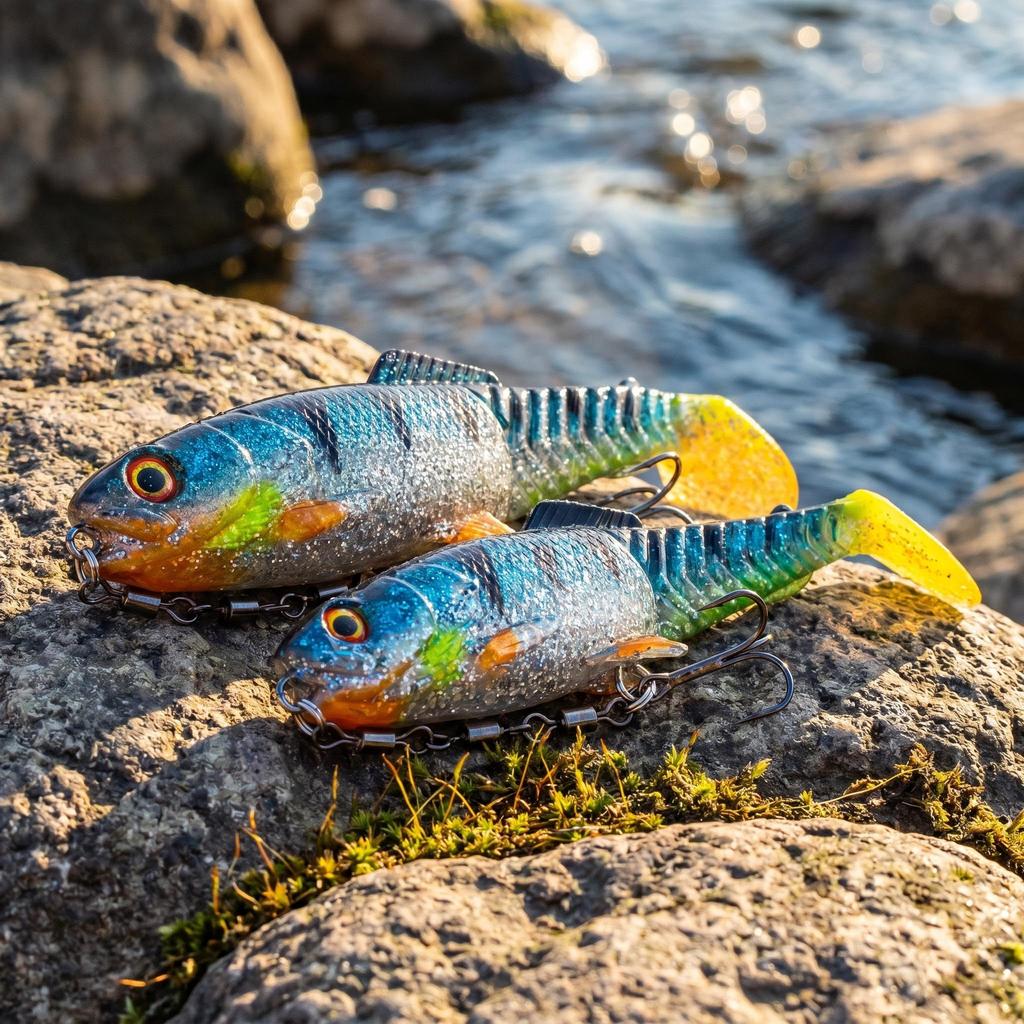 Sinking Paddle Tail Soft Swimbait with Treble Hooks 3D Realistic Eyes Pike Perch Predator Fishing Soft Lure Freshwater Tackle