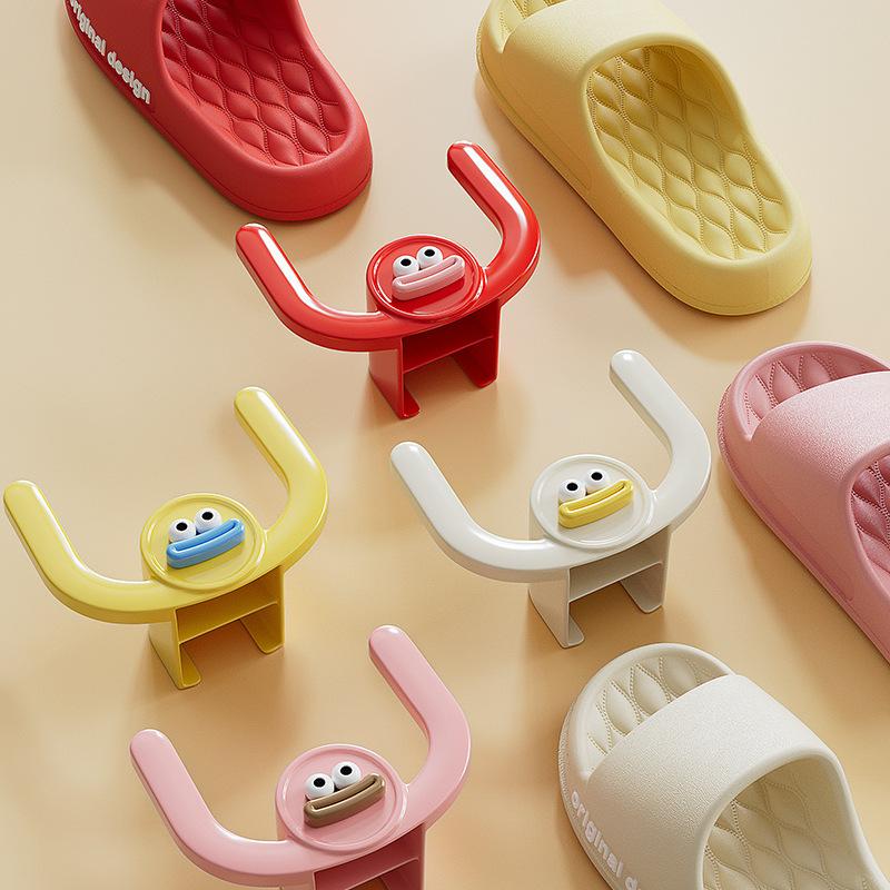 3 шт. мультяшный рот сосиски ванная комната без отверстий настенная стойка для хранения тапочек