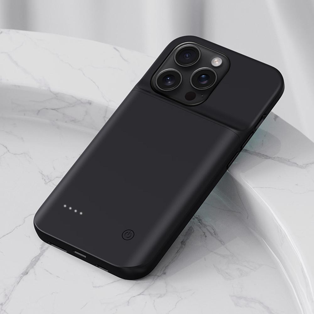 Чехол для зарядки Power Bank для IPhone 15 Pro Max 15 Plus 15 Pro 14 13 12 Чехлы с внешним аккумулятором 6800 мАч Портативное зарядное устройство Крышка Power Bank