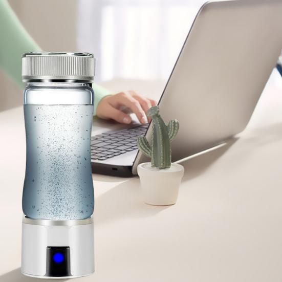 300ML Hydrogen Rich Water Bottle SPE PEM Technology Portable Glass Hydrogen Water Generator Healthy Glass Drinking