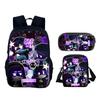 Murder Drones 3 Pcs Set Cartoon Backpack,Shoulder Bags, Pencil Bags, Light Weight School Backpack, Bags for Boys Girls Best Gift