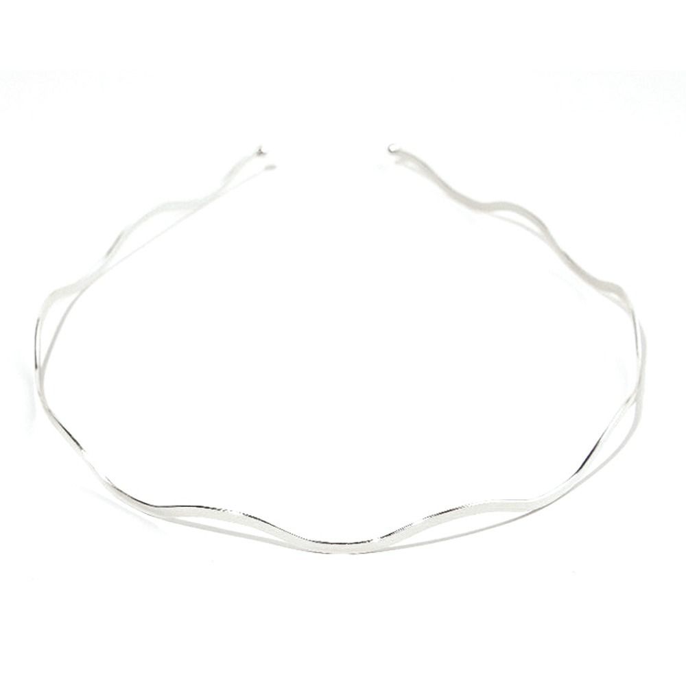 Модные тонкие ленты для волос, укладка челки, обручи для волос для девочек, повязка на голову с металлическими волнами