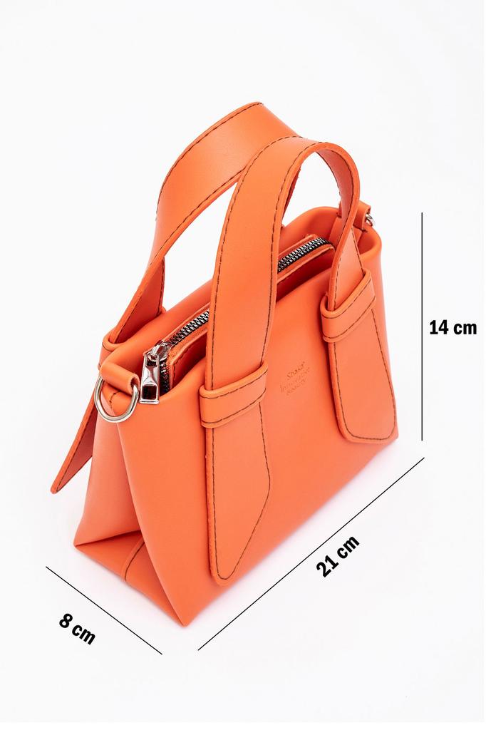 Women's Stylish and Useful Shoulder Bag Black Shk60 Artificial Leather Single Compartment Double Handle Hand and Cross Shoulder Bag L:14W:21W:8 Cm