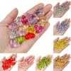 30Pcs Colorful Cute Necklace DIY Making Transparent Love Heart Beads Earrings Craft Jewelry Accessories for Acrylic Spacer 17mm*22mm Handmade
