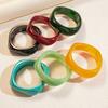 Smudging Acrylic Bangle Resin Retro Hand Ring Temperament Irregular Wide Bracelet  Girls