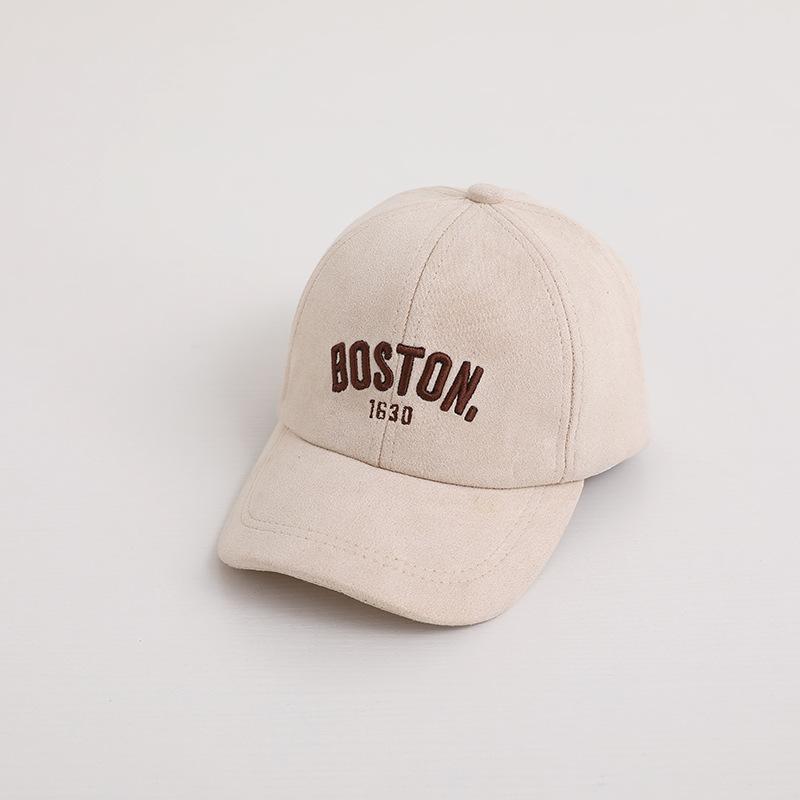 Весна Осень Детская бейсболка Замшевая кепка с буквами Детская шапка для отдыха на природе Повседневная для мальчиков и девочек Дети Регулируемые козырьки от солнца