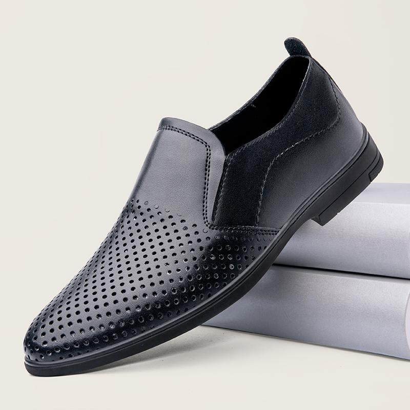 Модная повседневная кожаная обувь Новое поступление Мужские оксфорды Удобная низкая формальная обувь для платья Деловая мужская обувь дерби Кроссовки