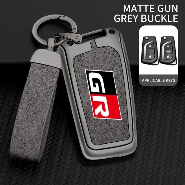 UWSY2 Auto TPU Zinc Alloy Key Case Bag For Toyota GR 86 Supra Yaris RAV4 Prius Corolla C-HR Camry Auris Car Key Chain Metal Key Shell