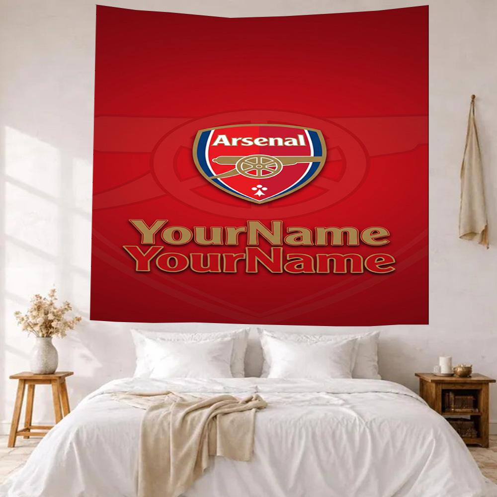 Arsenal Custom Your Name Wall Decor Tapestry Art For Pet Memorial Birthdaywedding Party Backdrop Family Gift