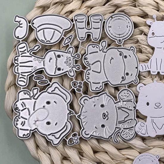 Металлический штамп для резки DIY, милый ручной работы в форме слона, кошки, собаки, тиснение, трафарет, штамп для поздравительной открытки