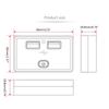 Двойное USB-зарядное устройство для автомобиля Розетка 4,8 А Выход для зарядки телефона Адаптер питания Подходит для Мотоцикла Лодки Морского транспорта Грузовика Квадроцикла Автодома