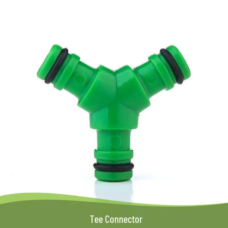 Гибкий садовый шланг с Y-образным разветвителем и быстросъемным наконечником