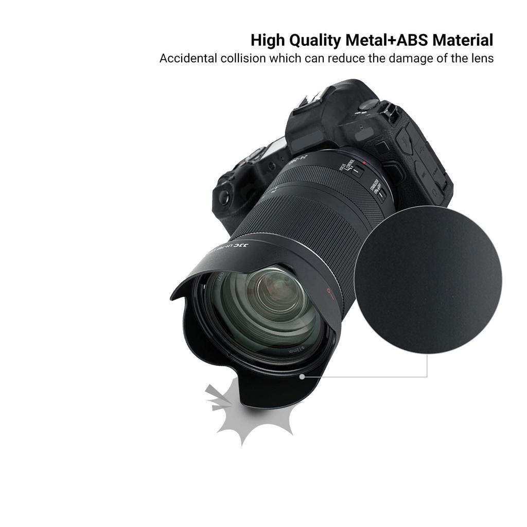 JJC Reversible Lens Hood for Canon Compatible RF IS USM Compatible with Canon EOS and Ra EW-78F 24-240mm F4-6.3 Lens, R5, R6, RP, R,